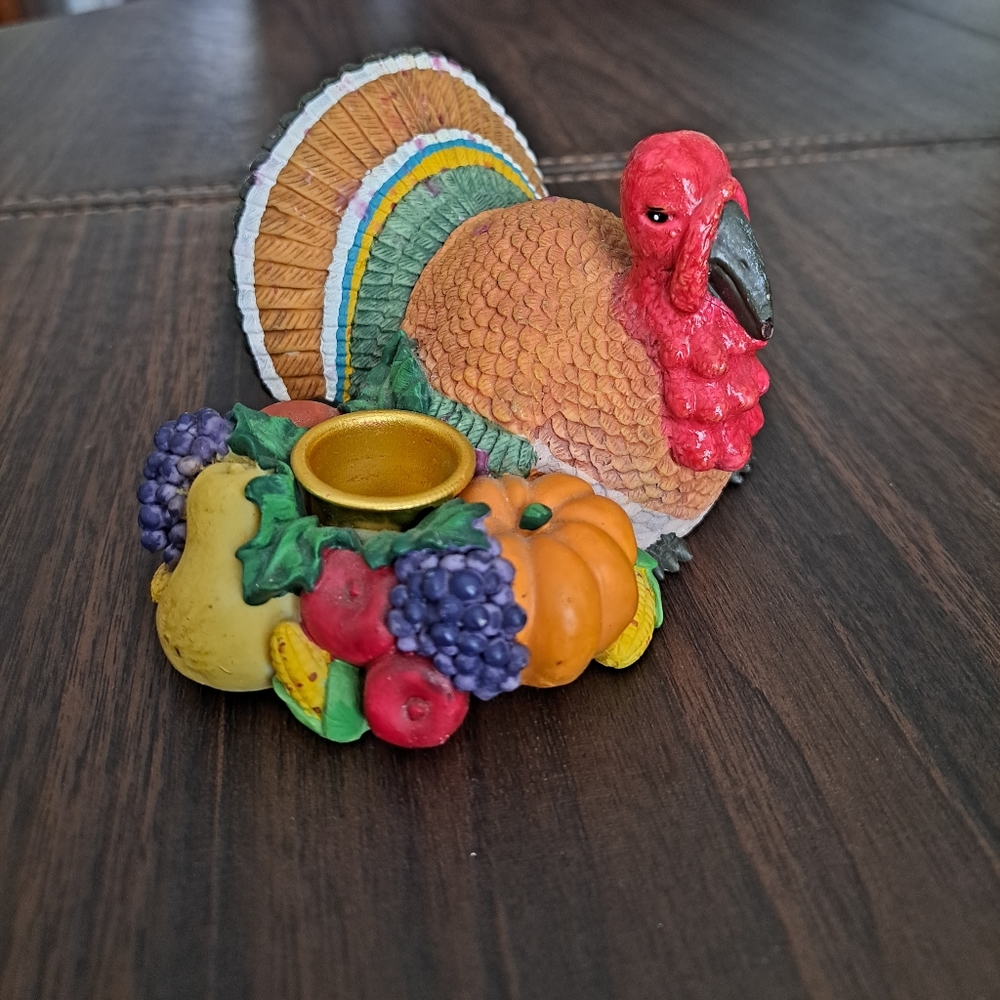 TURKEY FIGURINE THANKSGIVING DECOR